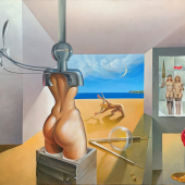 Elements of the symbolism are ambiguous and unsettling: this painting arose from a Lucid Dream.